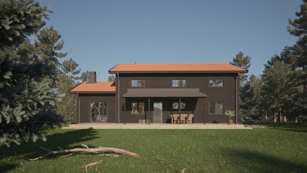 Exempelbild LODGE modell CATHARINA- svart, byggt och designat av av NORDIQ.