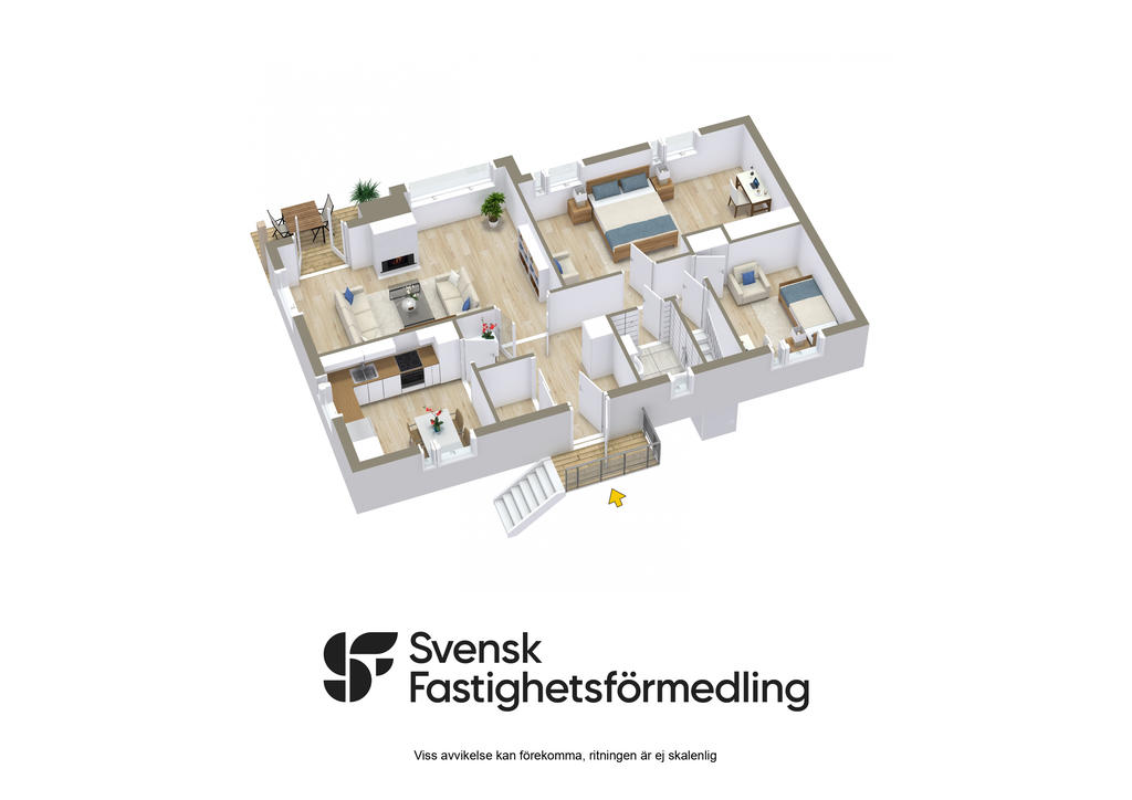 Planlösning entréplan 3D