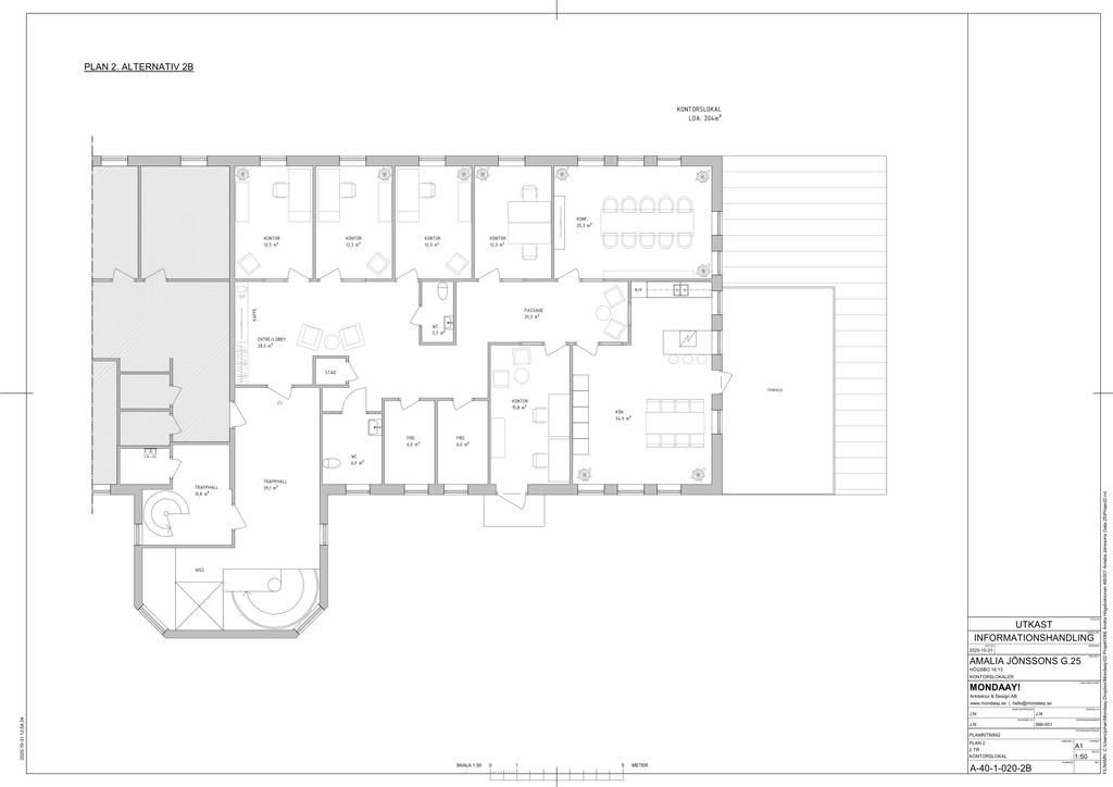 Alternativ planlösning - lokal om 204 kvm 