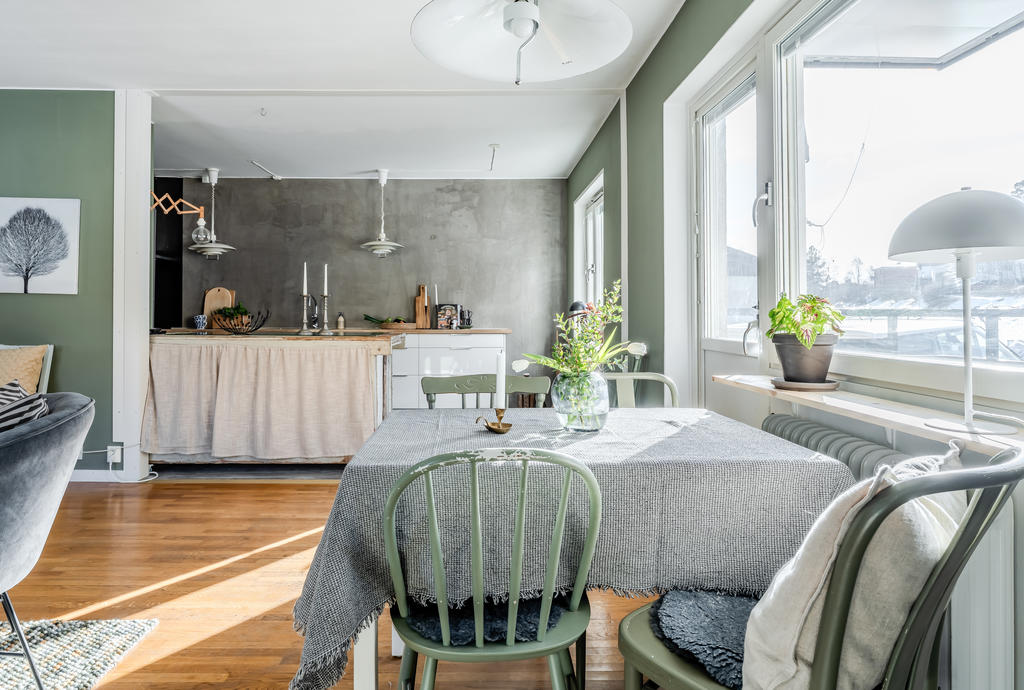 Den öppna planlösningen skapar sociala ytor!