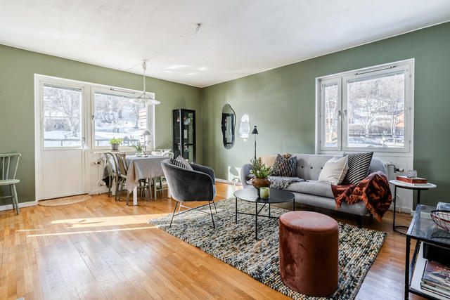 Vardagsrummet är rymligt!