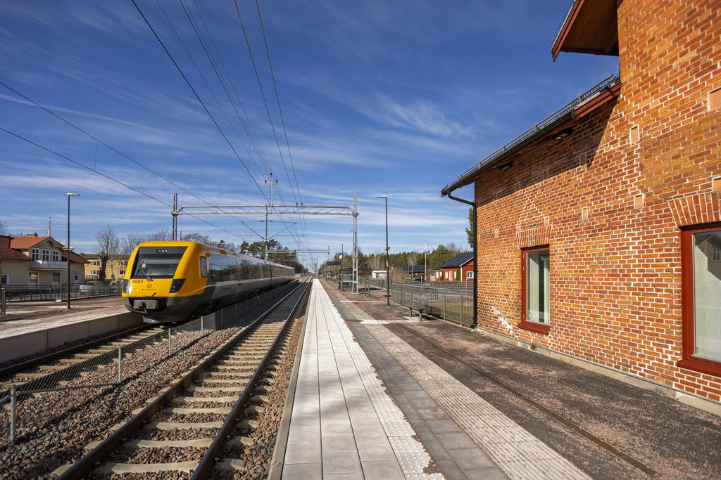Tågstation ca 300m från bostaden