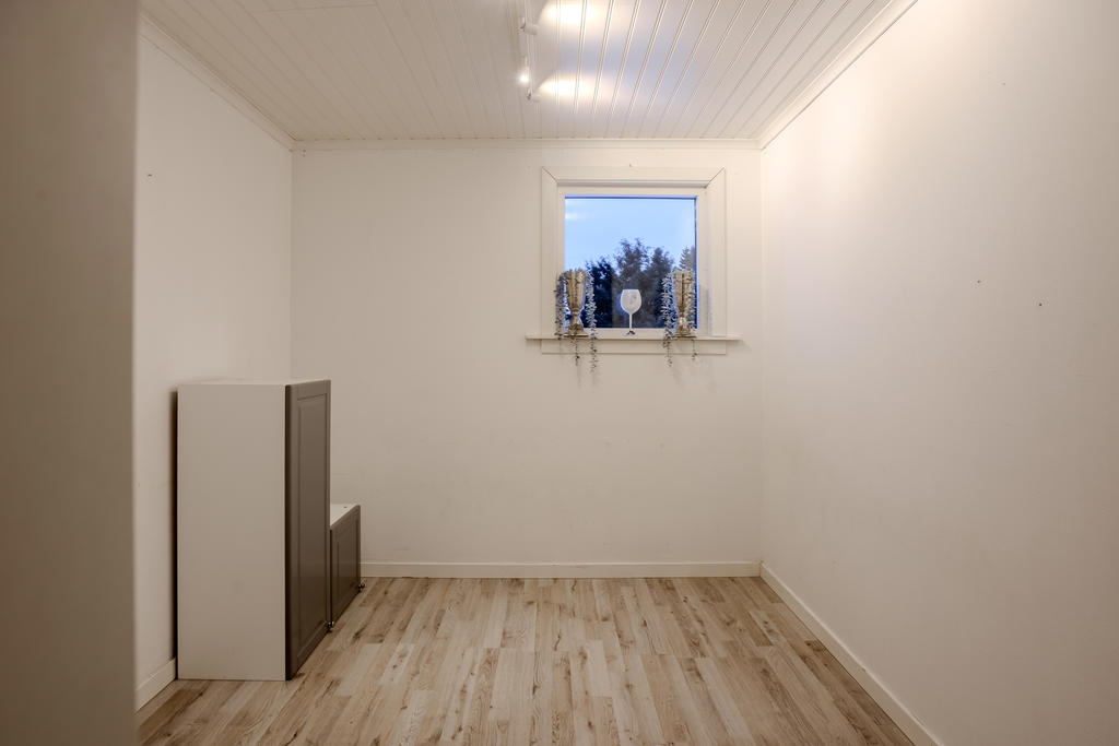 Omgjorda garagedelen