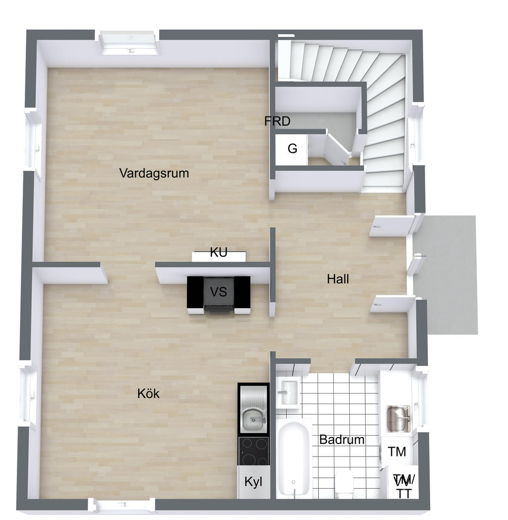 Nedre plan.