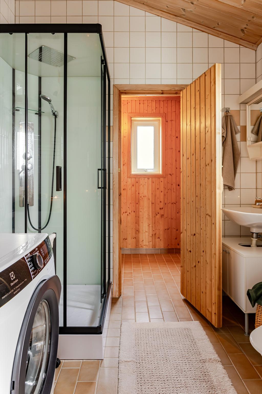 Kombinerad dusch/wc/bastu/tvätt