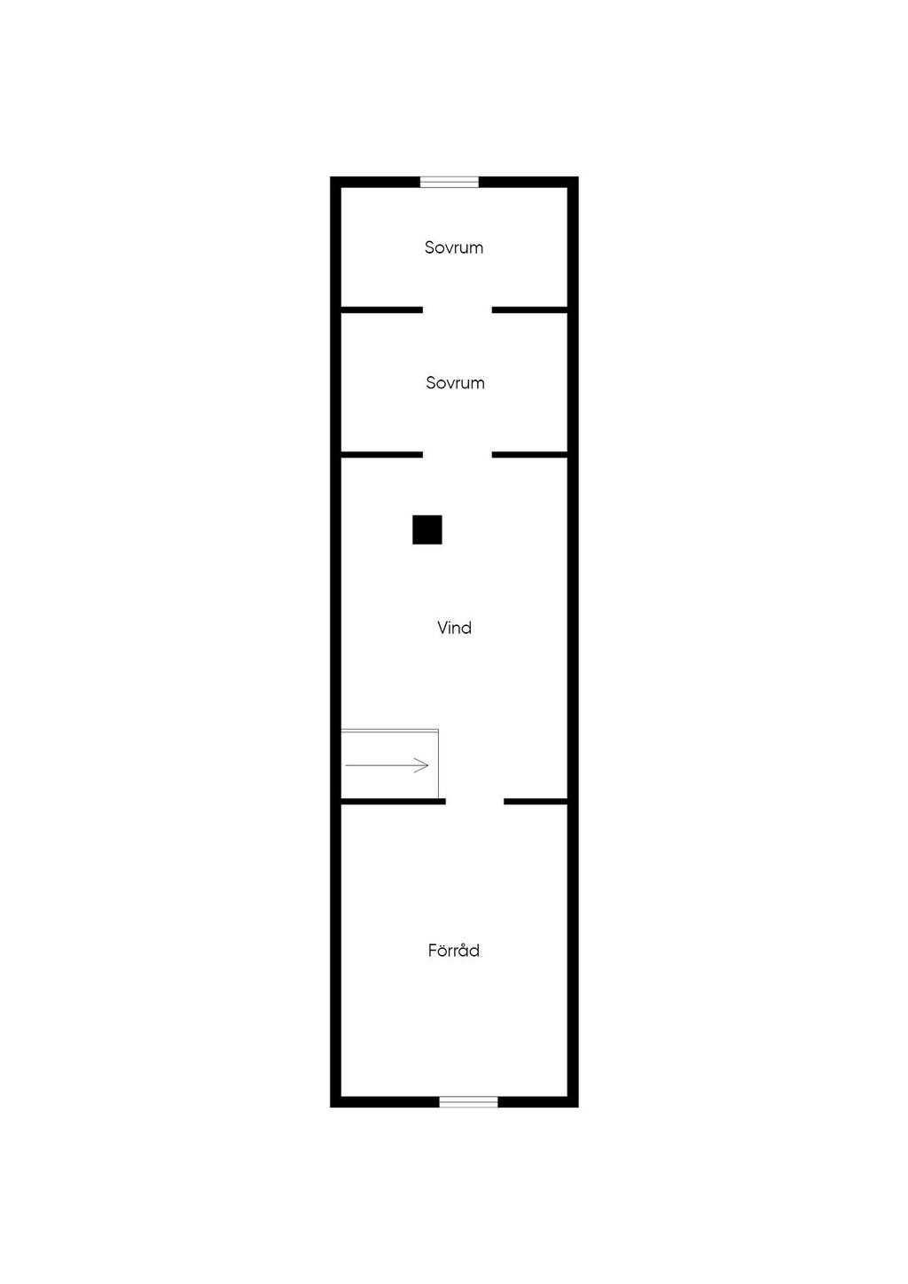 Övre plan bostadshus