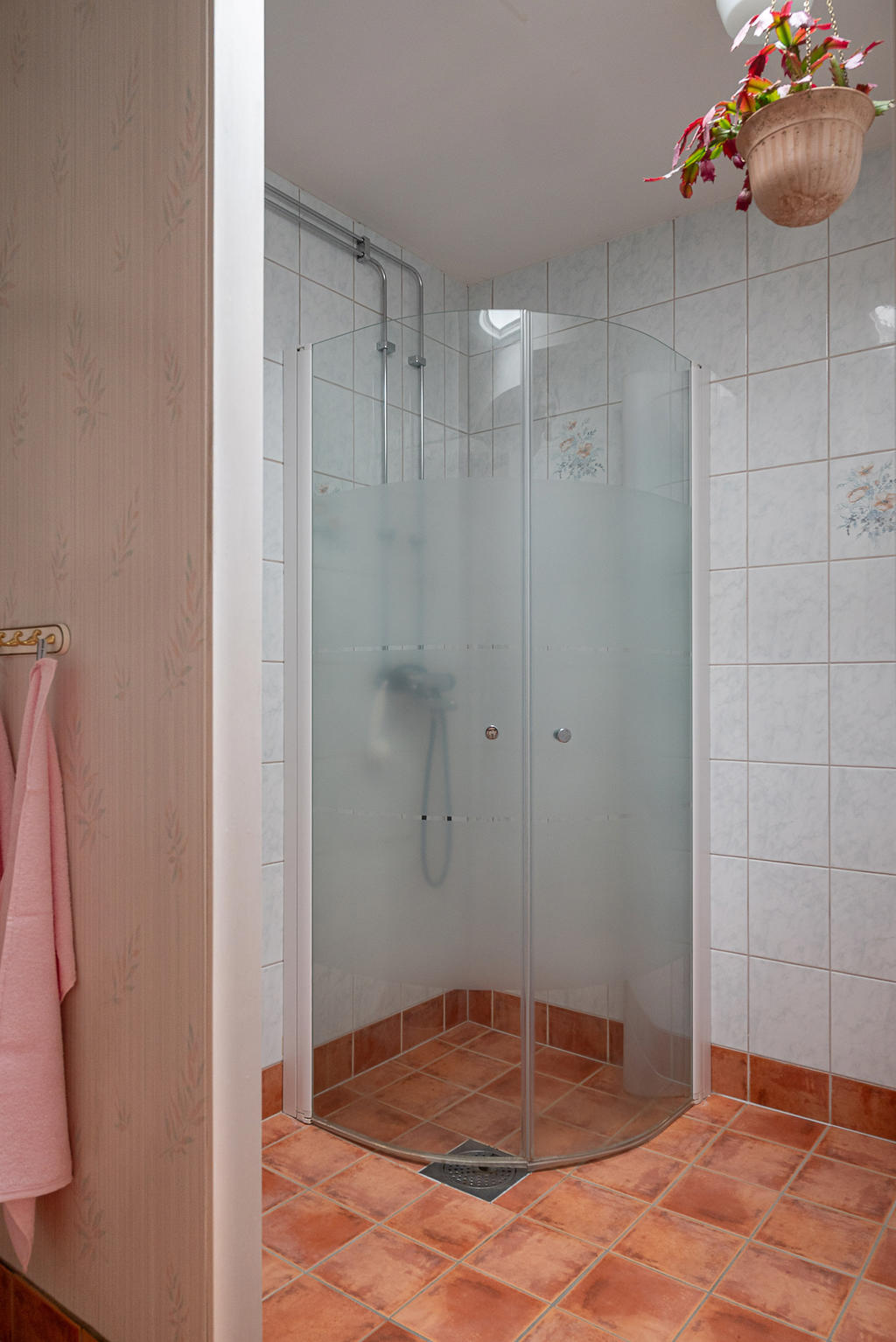 Duschrumsdelen på övre plan