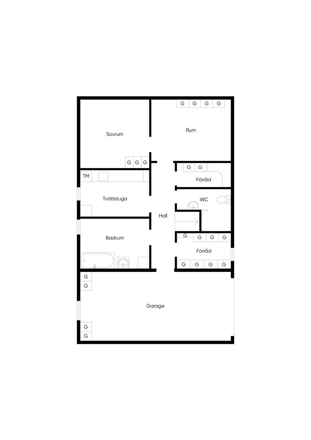 Planritning Källarplan