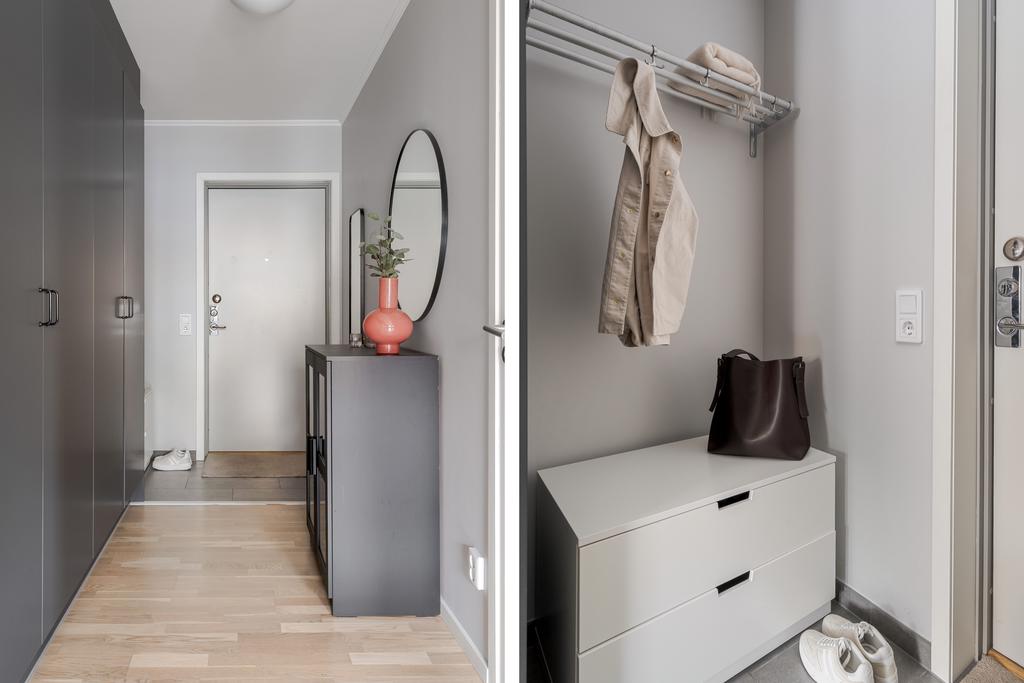 Hall med gott om förvaring