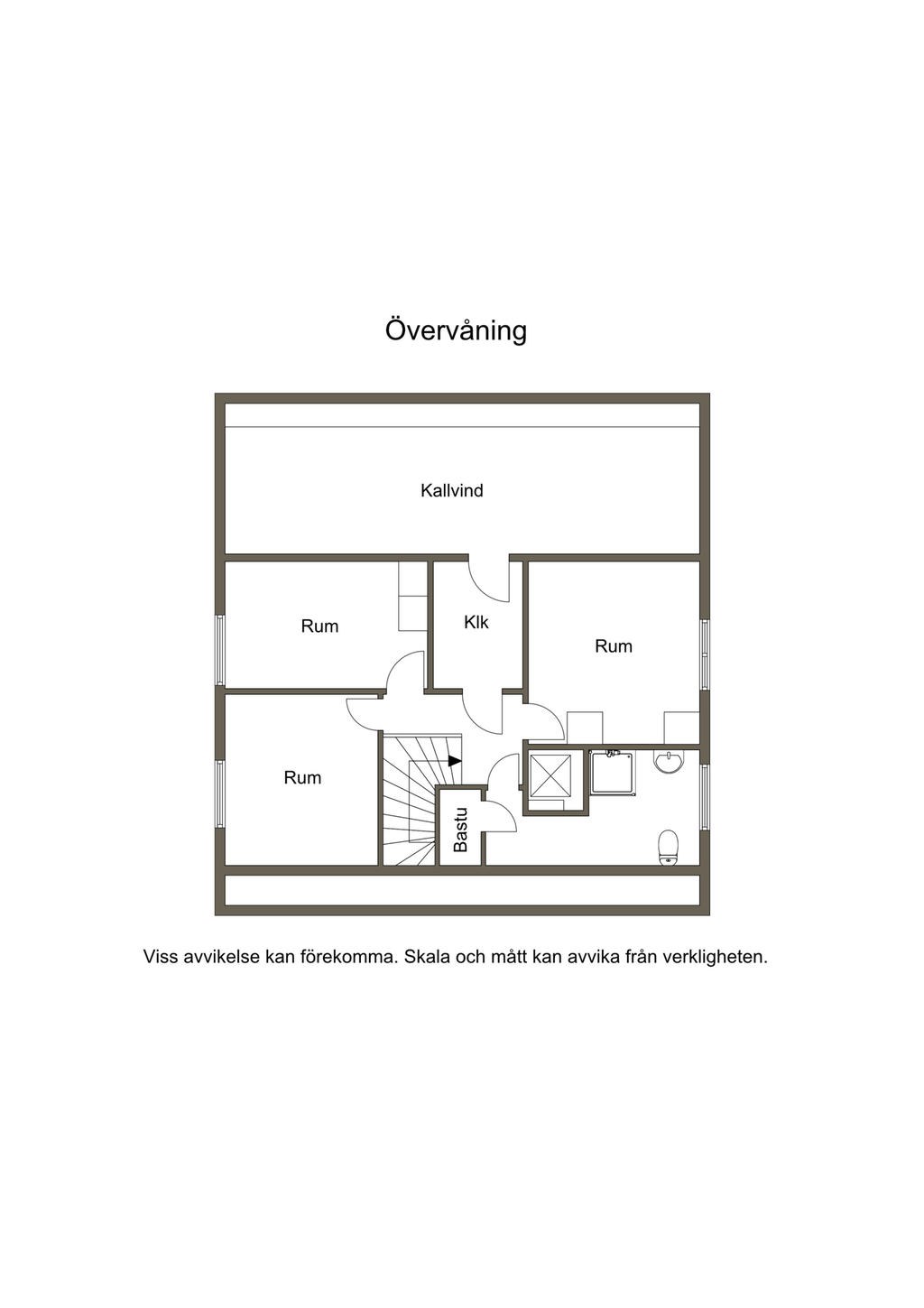 Alternativ planlösning övre plan