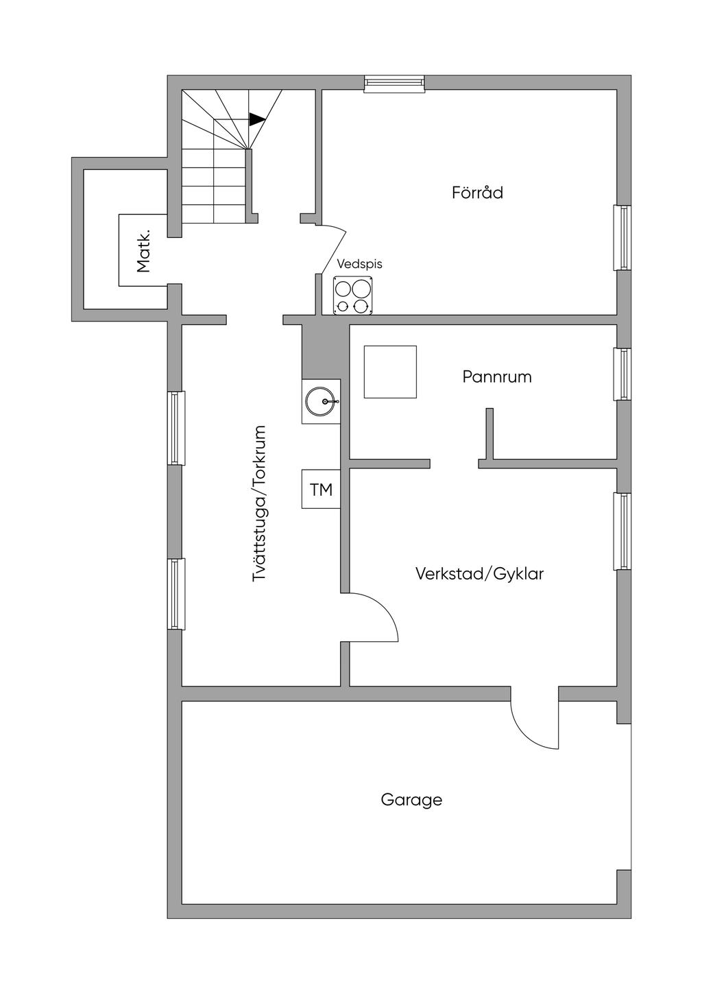 Planlösning källarplan
