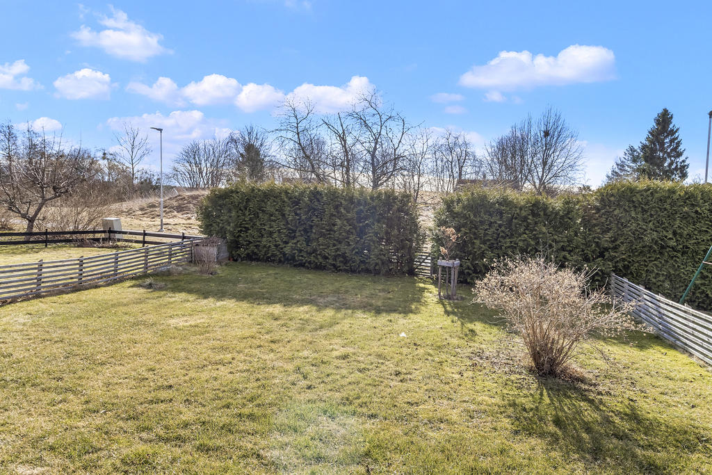 Lättskött trädgårdsyta med insynskyddande häck