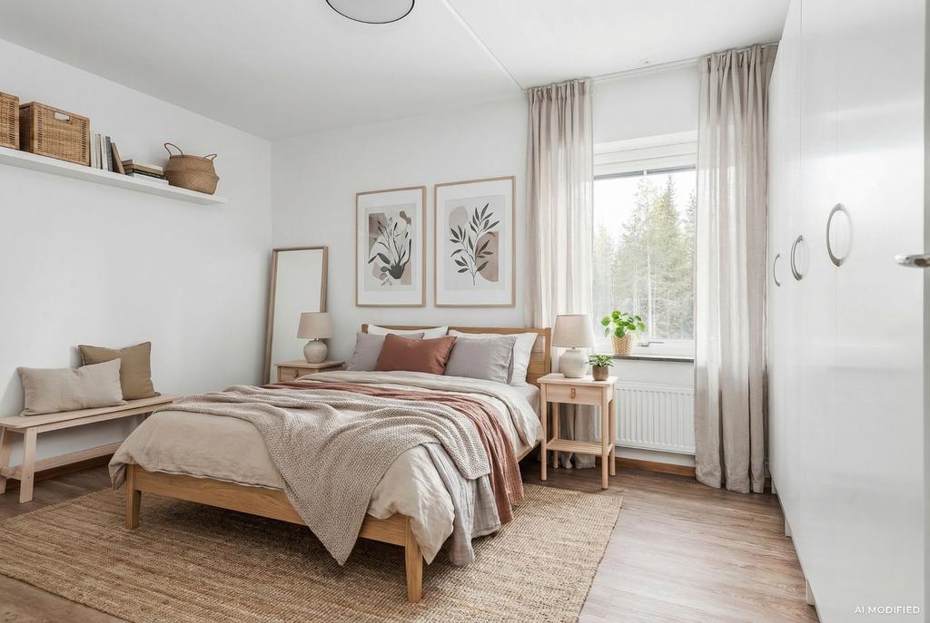 Sovrum 
(bilden är digitalt möblerad)
