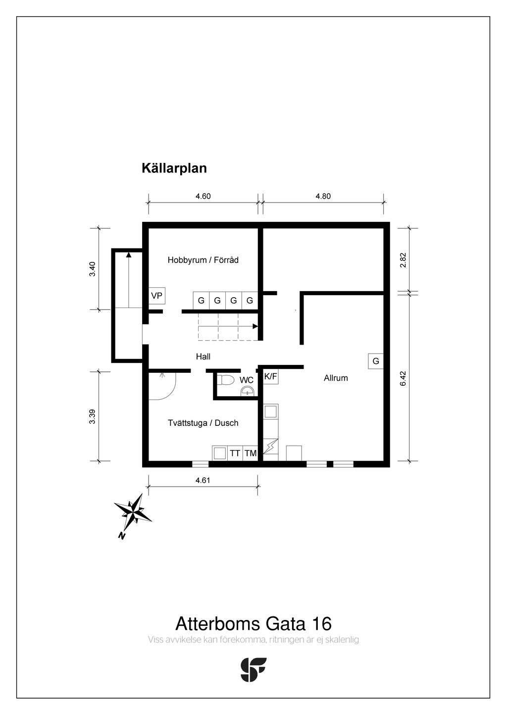 Planritning källarplan