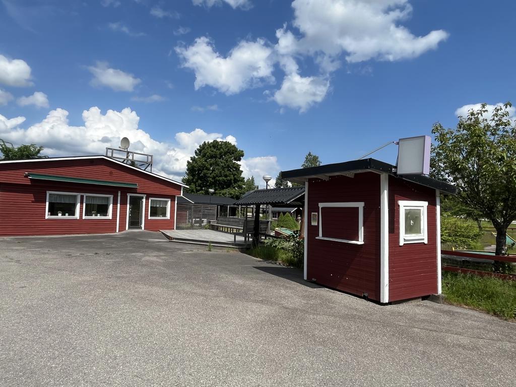Restaurangen, kiosken och  "lillkiosken"