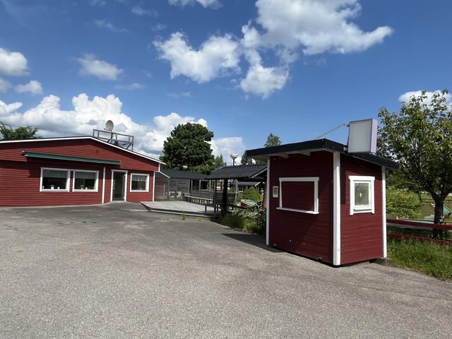 Restaurangen, kiosken och  "lillkiosken"
