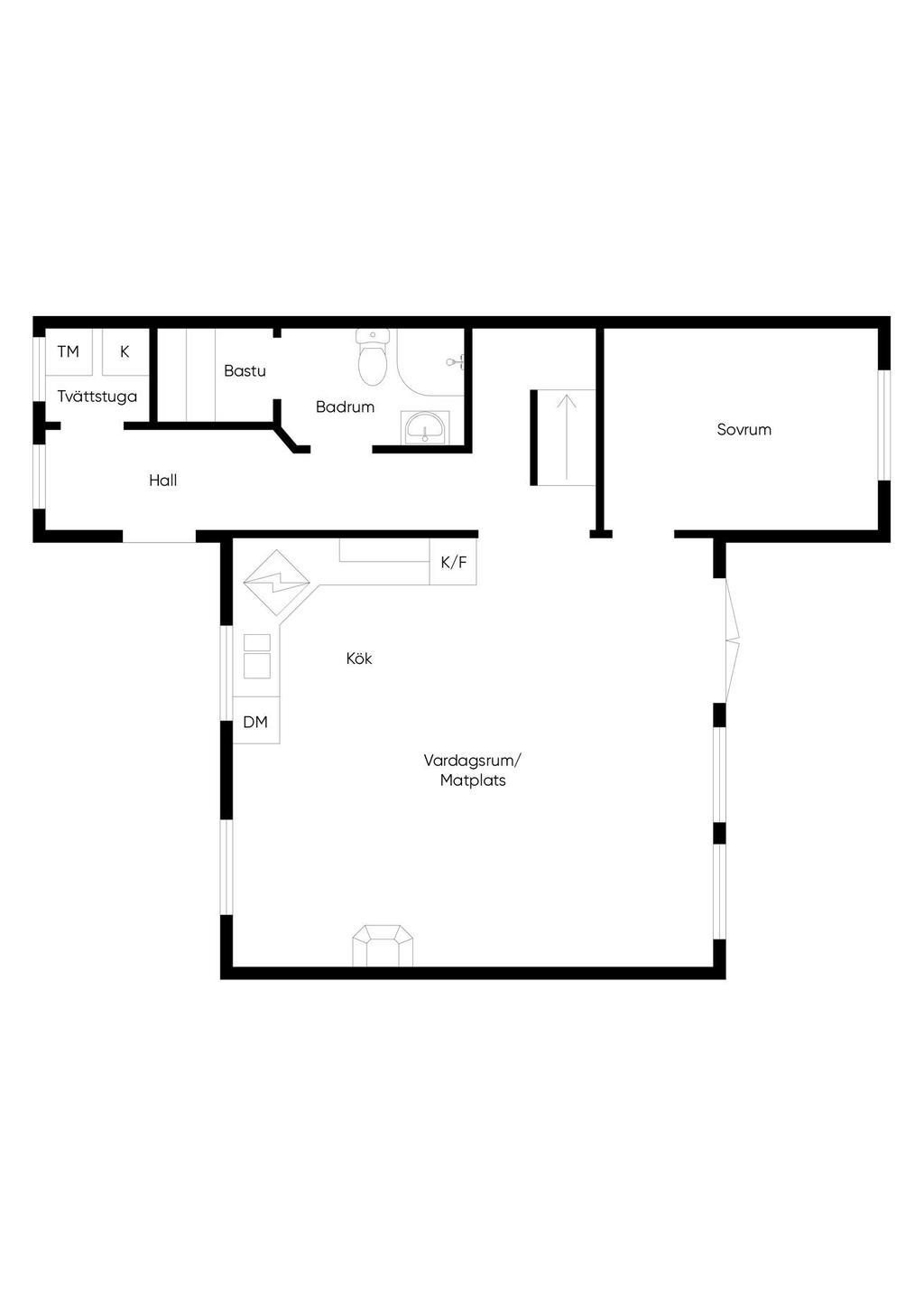 Planlösning, entréplan 