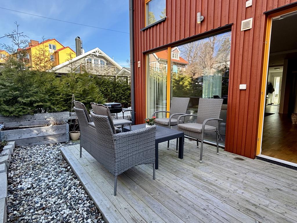 Uteplats vid vardagsrummet