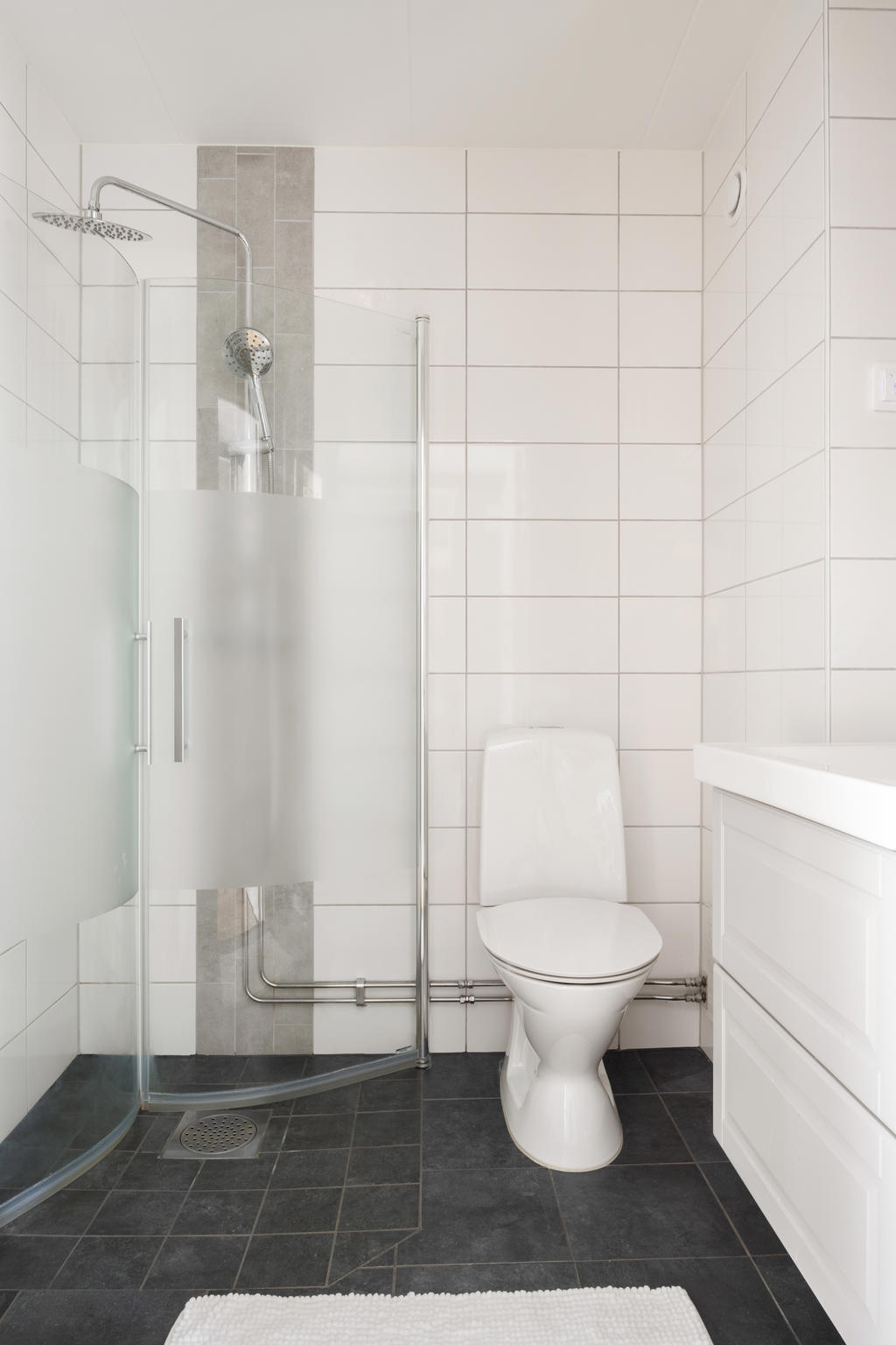 Renoverat badrum på entréplan