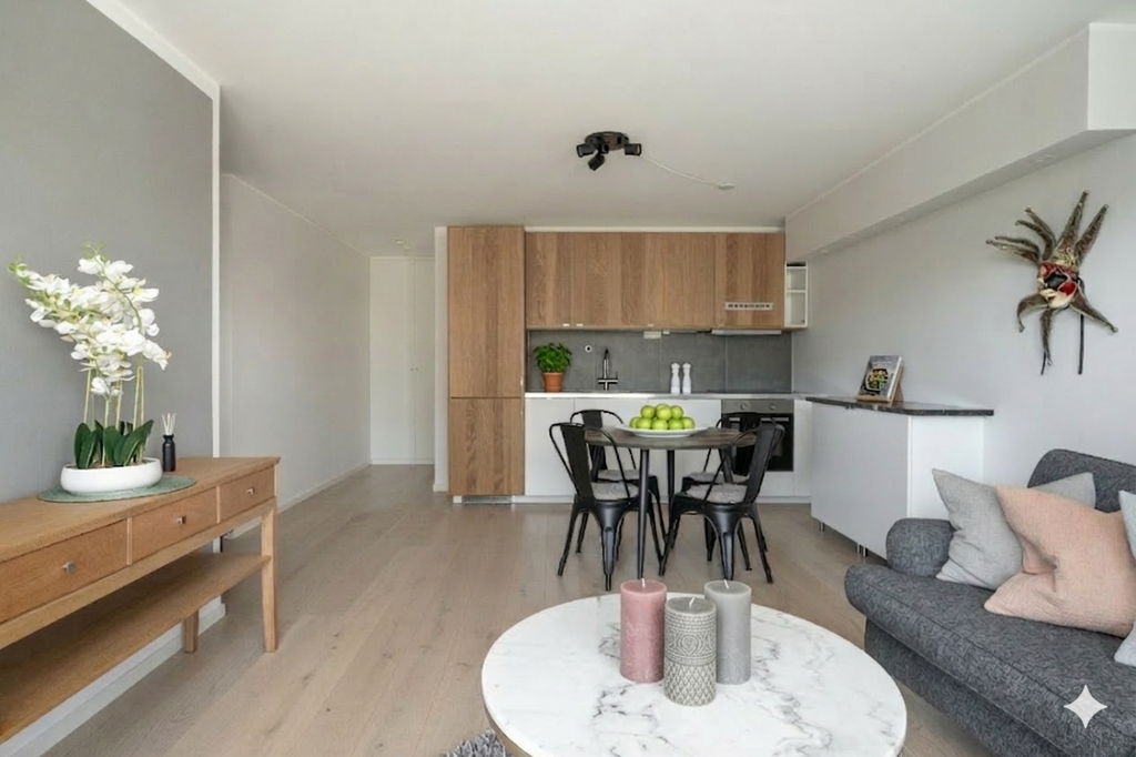 Vardagsrummet, mot köket