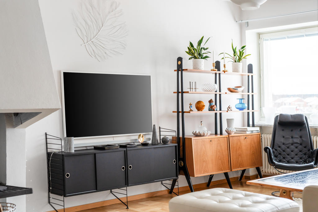 Tv vägg vardagsrummet