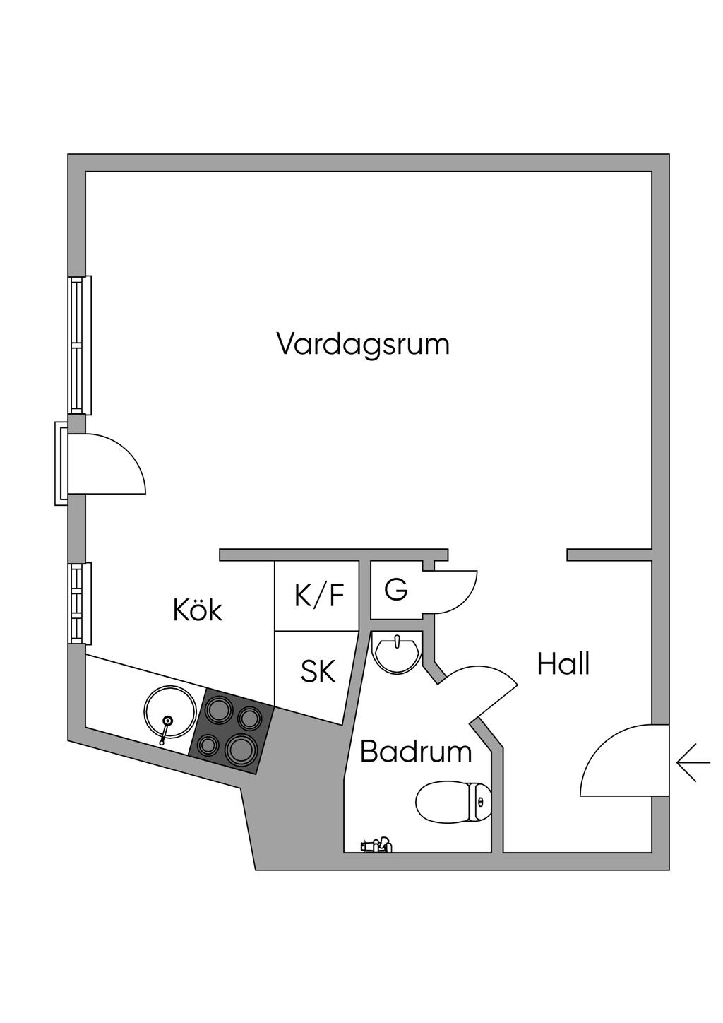 Planlösning.