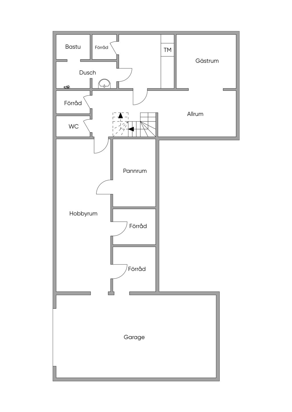 Planlösnng källarplan