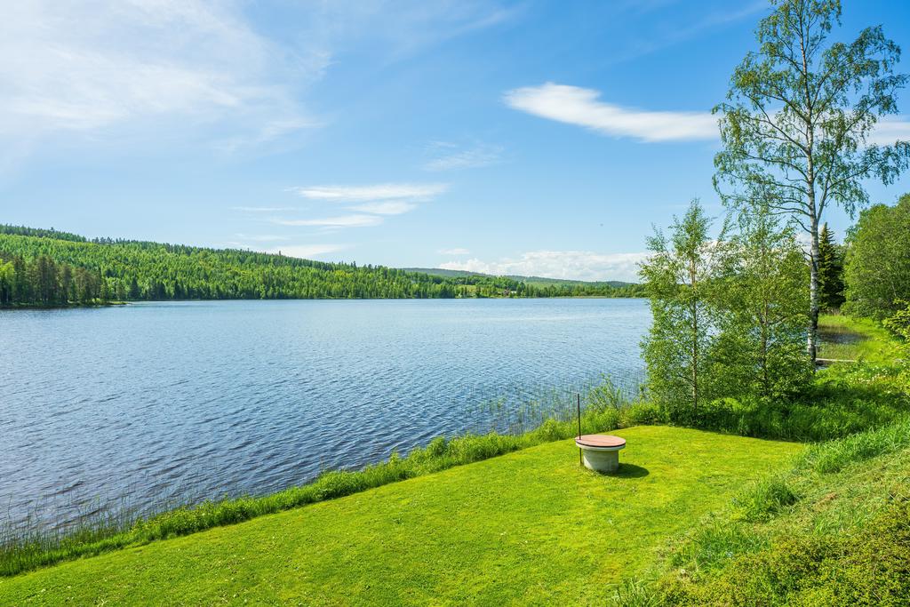 Grillplats framför sjön