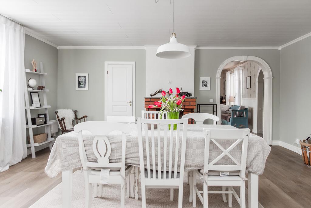 Vardagsrum med matsalsdel