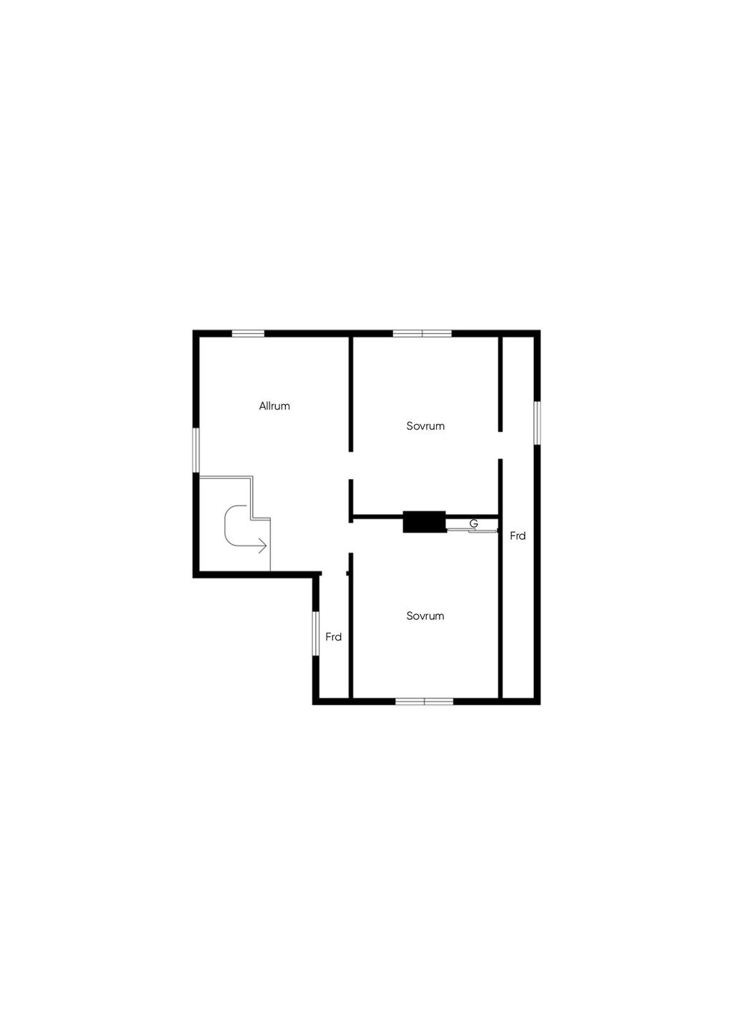 Planlösning - Övre plan