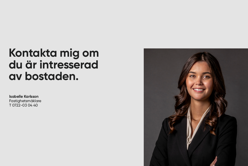 Kontakta mig om du är intresserad av bostaden!