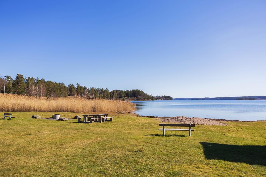 Gemensam badplats i området. 