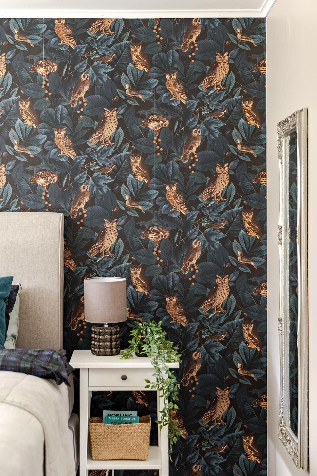 Detaljbild från stora sovrummet 