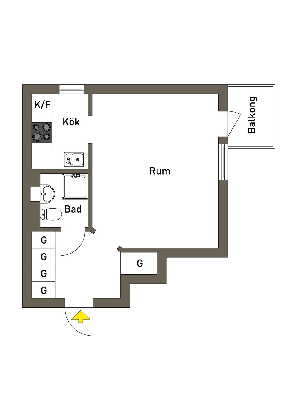 2D skiss, avvikelser kan förekomma