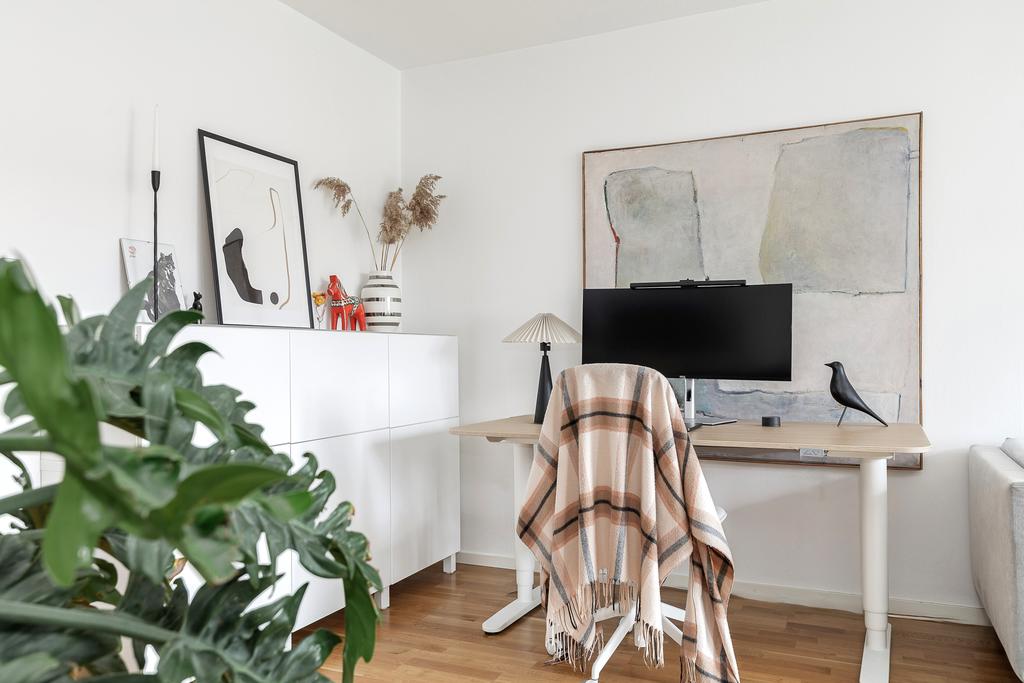 Arbetsyta i vardagsrum