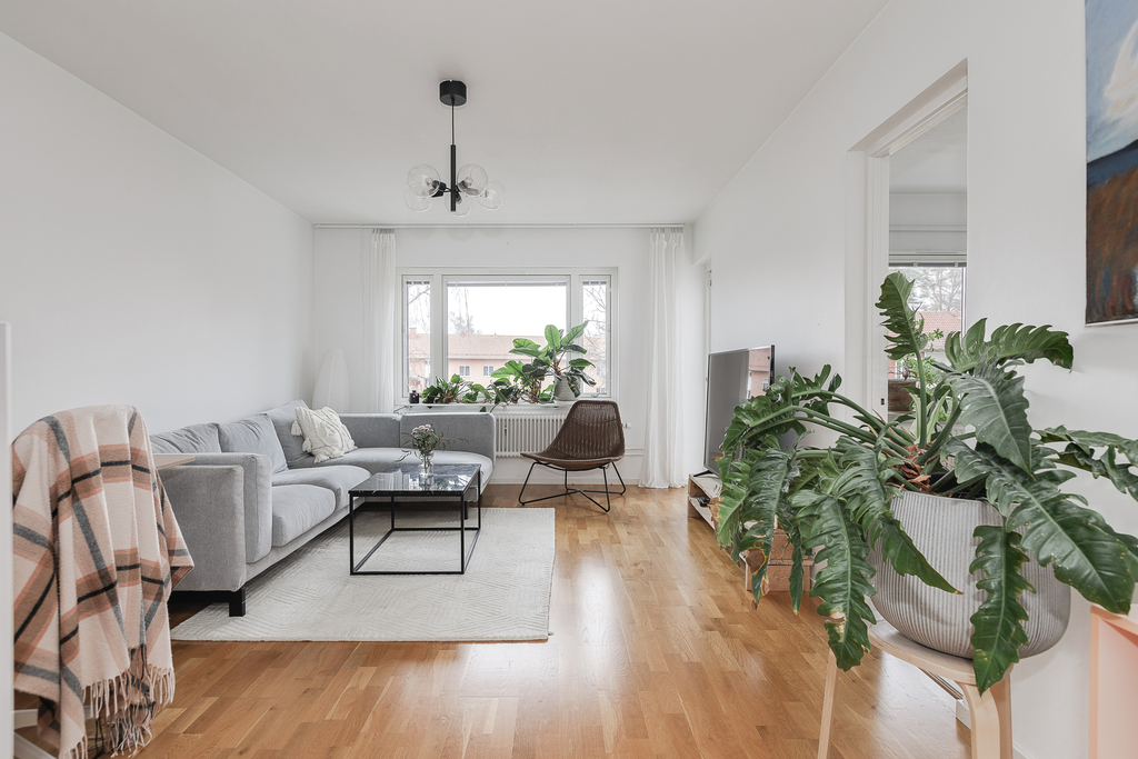 Stort och ljust vardagsrum