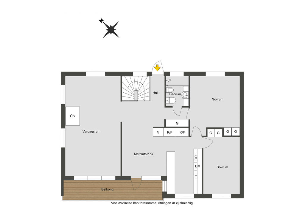 Planlösning övre plan