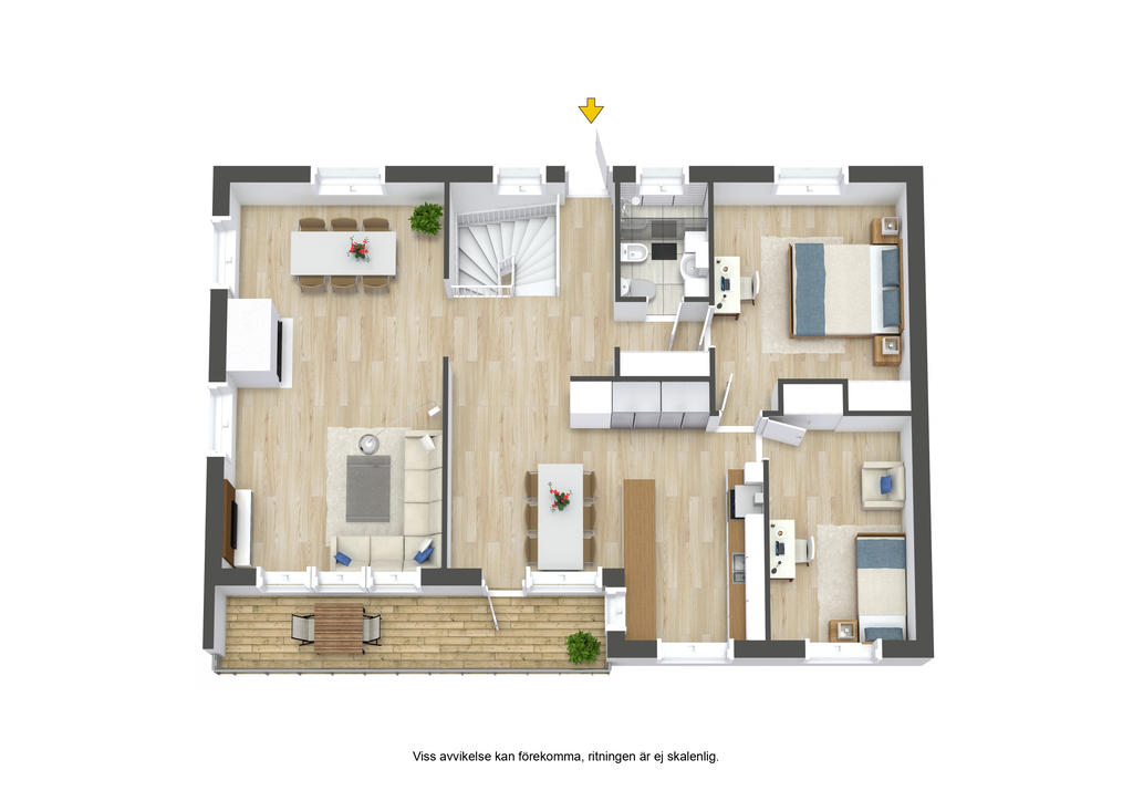 Planlösning övre plan