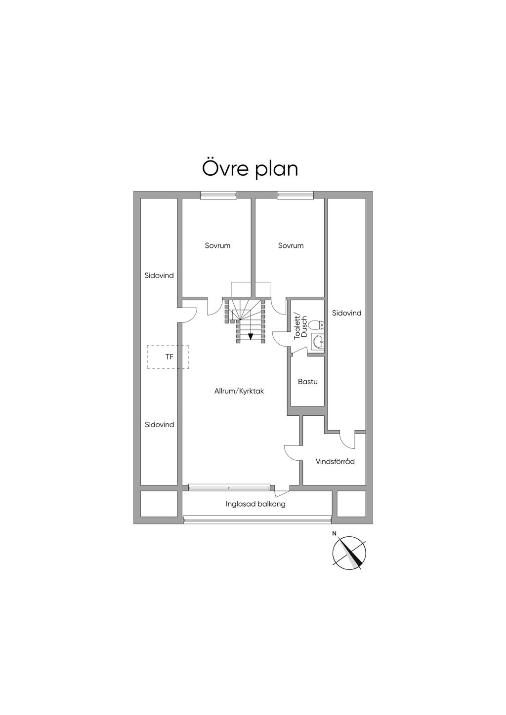 Planlösning övre plan 
