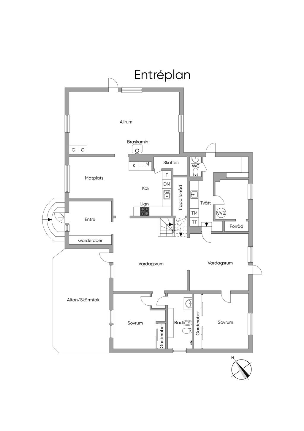 Planlösning entréplan