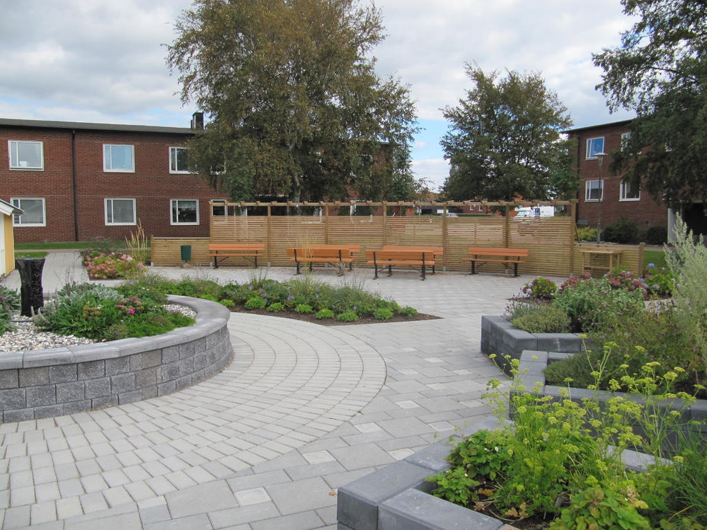 Föreningens välskötta gemensamma uteplats