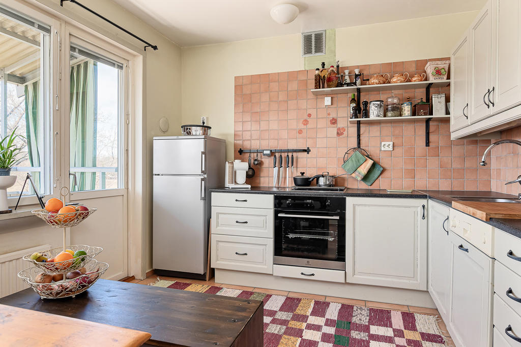 Kök med utgång balkong