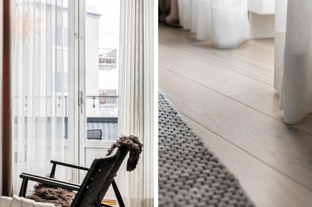 Utgång till balkong/stilrena golv