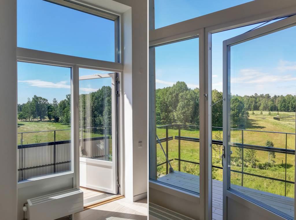 Två balkonger i söder och väster