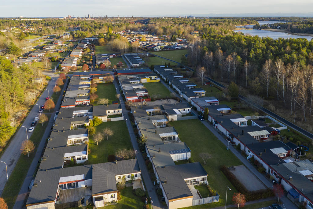 Sjöängsvägen från luften