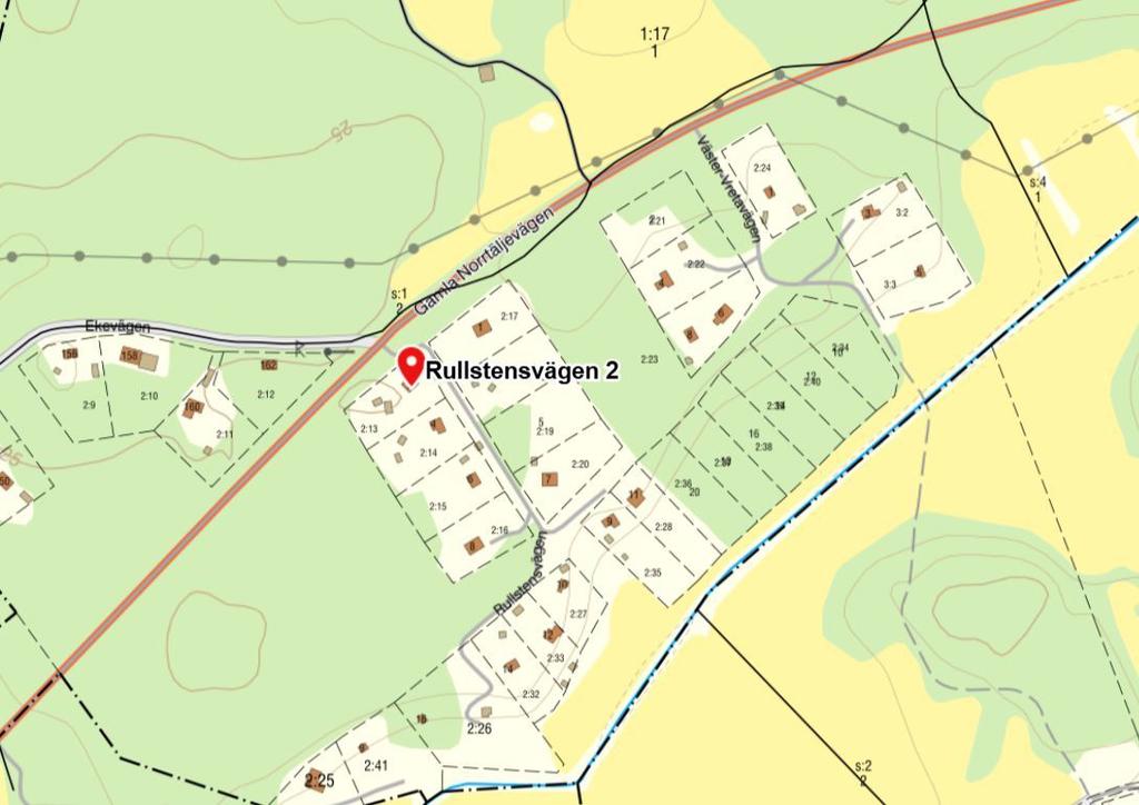 Fastighetskarta Rullstensvägen 2