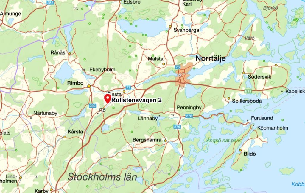 Karta Rullstensvägen 2