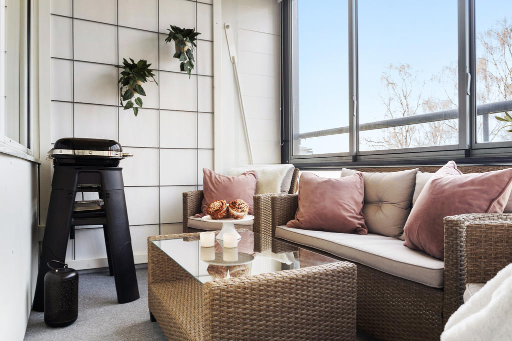 Inglasad balkong i västerläge