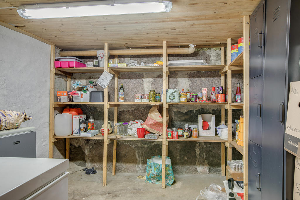 Förrådsutrymme i källaren