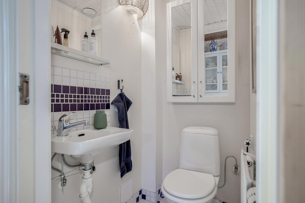 Gästtoalett på nedre plan